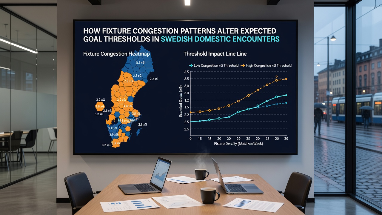 Analysis dashboard displaying xG trends during congested Swedish league matches